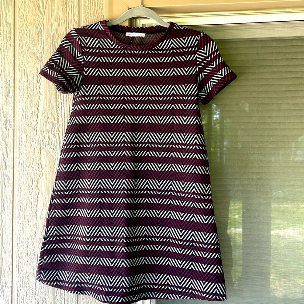 Zara Knit A-line Patterned Dress. Size S.